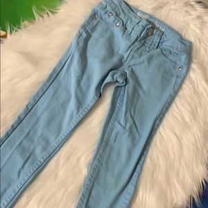 Justice blue jeans size 7 Slim Simply Low‎